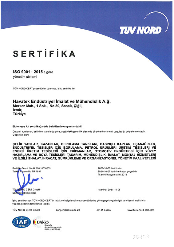 Havatek Endüstriyel ISO-9001 TR